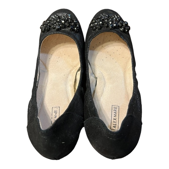 Alex Marie Black Leather Ballet Shoes Size 8.5M - Picture 3 of 9
